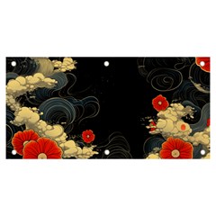 Korean Art Flowers Asian Pattern Banner And Sign 6  X 3  by Sabxi