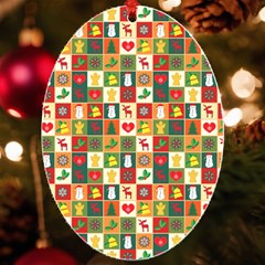 Template Christmas Pattern Uv Print Acrylic Ornament Oval by Proyonanggan