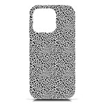 Black White Leopard iPhone 16 Pro Black UV Print PC Hardshell Case Front