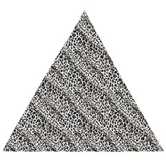 Silver Leopard Wooden Puzzle Triangle by DinkovaArt