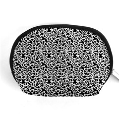 Black White Giraffe Pattern Accessory Pouch (medium) by DinkovaArt