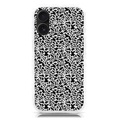 Black White Giraffe Pattern Iphone 16 Tpu Uv Print Case by DinkovaArt