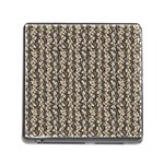 Beige Snake Pattern Memory Card Reader (Square 5 Slot) Front