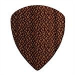 Black White Snake Pattern Square Wood Guitar Pick Holder Case And Picks Set Pick