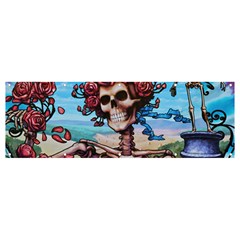 Grateful Dead Hippie Peace Roses Rock Music Legend Banner And Sign 12  X 4  by Tsamara