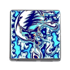 Trippy Dippy Bears Blue Dancing Greatful Dead Skull Steal Your Face Memory Card Reader (square 5 Slot) by Salmanaz77