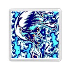 Trippy Dippy Bears Blue Dancing Greatful Dead Skull Steal Your Face Memory Card Reader (square) by Salmanaz77