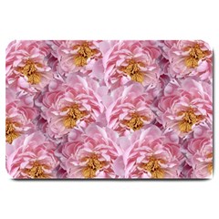 Peonies Nature Bloom Blossom Pink Large Doormat by Tsamara
