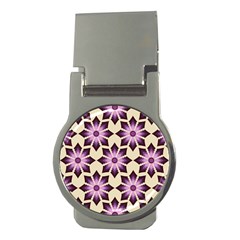 Pattern Design Star Snowflake Money Clips (round)  by Sabxi