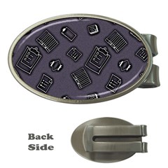 Background Wallpaper Pattern Notes Money Clips (oval)  by Sabxi