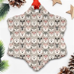 Cute Animals Ornament (snowflake) by DinkovaArt