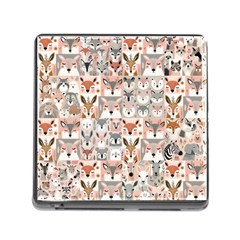 Mix Animal Faces Memory Card Reader (square 5 Slot) by DinkovaArt