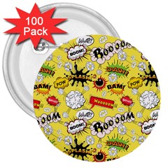 Cartoon Comics Pattern 3  Buttons (100 Pack)  by Posterlux