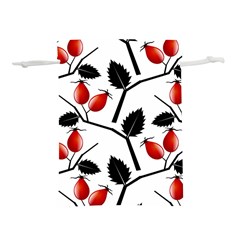 Rose Hip Pattern Branches Autumn Lightweight Drawstring Pouch (s) by Hannah976