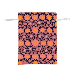 Mid Century Retro Floral 1970s 1960s Pattern 74 Lightweight Drawstring Pouch (s) by violetheavensky