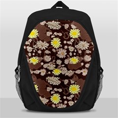 Mid Century Retro Floral 1970s 1960s Pattern 84 Backpack Bag by violetheavensky
