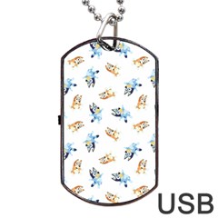 Bluey Pattern Dog Tag Usb Flash (one Side) by avitendut