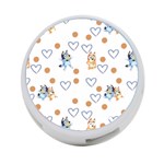 Bluey, Bluey merch, Bluey pattern, Bluey Bluey, bingo, Bluey design, bluey dog 4-Port USB Hub (One Side) Front