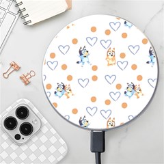 Bluey, Bluey Merch, Bluey Pattern, Bluey Bluey, Bingo, Bluey Design, Bluey Dog Wireless Fast Charger(white) by avitendut