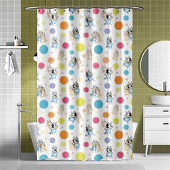 Bluey, Bluey Merch, Bluey Pattern, Bluey Bluey, Bingo, Bluey Design, Bluey Dog Shower Curtain 48  X 72  (small)  by avitendut
