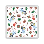 Bluey, Bluey merch, Bluey pattern, Bluey Bluey, bingo, Bluey design, bluey dog Memory Card Reader (Square) Front