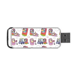 Bluey, Bluey Merch, Bluey Pattern, Bluey Bluey, Bingo, Bluey Design, Bluey Dog Portable Usb Flash (two Sides) by avitendut