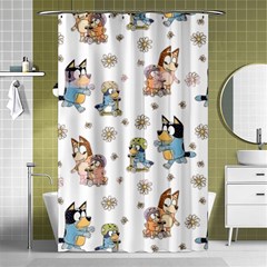 Bluey, Bluey Merch, Bluey Pattern, Bluey Bluey, Bingo, Bluey Design, Bluey Dog Shower Curtain 48  X 72  (small)  by avitendut
