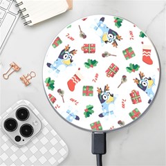 Bluey, Bluey Merch, Bluey Pattern, Bluey Bluey, Bingo, Bluey Design, Bluey Dog Wireless Fast Charger(white) by avitendut