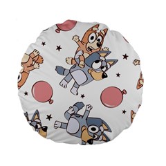 Bluey, Bluey Merch, Bluey Pattern, Bluey Bluey, Bingo, Bluey Design, Bluey Dog Standard 15  Premium Flano Round Cushions by avitendut