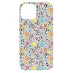Bluey, Bluey merch, Bluey pattern, Bluey Bluey, bingo, Bluey design, bluey dog iPhone 15 Black UV Print PC Hardshell Case Front