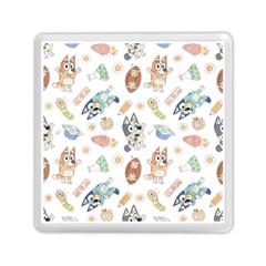 Bluey, Bluey Merch, Bluey Pattern, Bluey Bluey, Bingo, Bluey Design, Bluey Dog Memory Card Reader (square) by avitendut