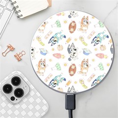 Bluey, Bluey Merch, Bluey Pattern, Bluey Bluey, Bingo, Bluey Design, Bluey Dog Wireless Fast Charger(white) by avitendut