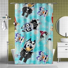Bluey, Bluey Merch, Bluey Pattern, Bluey Bluey, Bingo, Bluey Design, Bluey Dog Shower Curtain 48  X 72  (small)  by avitendut