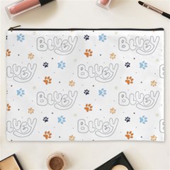 Bluey, Bluey Merch, Bluey Pattern, Bluey Bluey, Bingo, Bluey Design, Bluey Dog Cosmetic Bag (xxxl) by avitendut