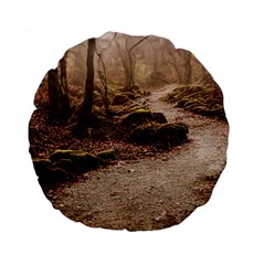 Path Trees Forest Fantasy Standard 15  Premium Round Cushions by Anend