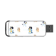 Bluey, Bluey Merch, Bluey Pattern, Bluey Bluey, Bingo, Bluey Design, Bluey Dog Portable Usb Flash (one Side) by avitendut
