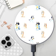 Bluey, Bluey Merch, Bluey Pattern, Bluey Bluey, Bingo, Bluey Design, Bluey Dog Wireless Fast Charger(white) by avitendut