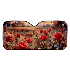 Roses Flower Field Sunset Nature Car Windshield Sunshade by Anend