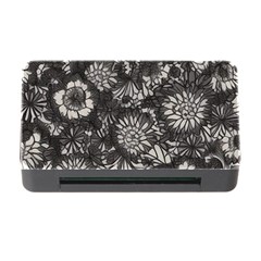 Mid Century Retro Floral 1970s 1960s Pattern 71 Memory Card Reader With Cf by violetheavensky