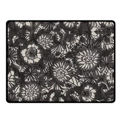 Mid Century Retro Floral 1970s 1960s Pattern 71 50  X 40  Two Sides Fleece Blanket (small) by violetheavensky