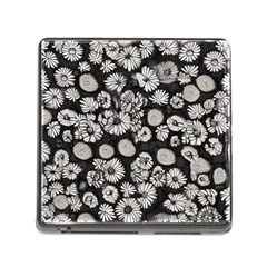 Mid Century Retro Floral 1970s 1960s Pattern 86 Memory Card Reader (square 5 Slot) by violetheavensky