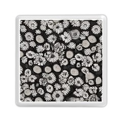 Mid Century Retro Floral 1970s 1960s Pattern 86 Memory Card Reader (square) by violetheavensky