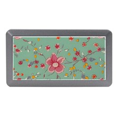 Mid Century Retro Floral 1970s 1960s Pattern 79 Memory Card Reader (mini) by violetheavensky