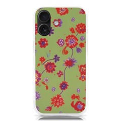 Mid Century Retro Floral 1970s 1960s Pattern 76 Iphone 16 Tpu Uv Print Case by violetheavensky