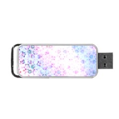 Digital Art Artwork Abstract Pink Purple Portable Usb Flash (one Side) by Dutashop