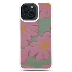 Mid Century Retro Floral 1970s 1960s Pattern 80 Iphone 15 Plus Tpu Uv Print Case by violetheavensky
