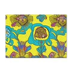 Mid Century Retro Floral 1970s 1960s Pattern 60 Sticker A4 (100 Pack) by violetheavensky