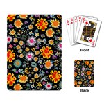 Mid Century Retro Floral 1970s 1960s Pattern 57 Playing Cards Single Design (Rectangle) Back