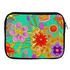 Mid Century Retro Floral 1970s 1960s Pattern 58 Apple Ipad 2/3/4 Zipper Cases by violetheavensky