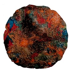 Abstraction 22 Large 18  Premium Flano Round Cushions by bestdesignintheworld